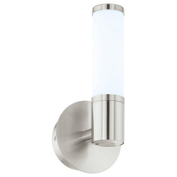 Palmera 1 1 Light Bathroom Vanity Light, Satin Nickel