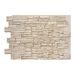 ALPINE FAUX DEEP STACKED STONE- 36"H x 48"W - Wall Panels
