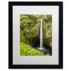 'Akaka Falls' Matted Framed Canvas Art by Chris Moyer