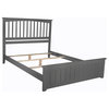 Mission Traditional Bed With Matching Foot Board, Atlantic Gray, Queen