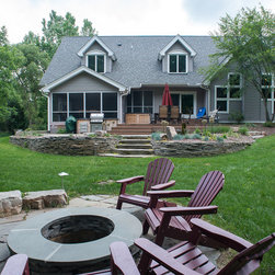 Modern Rustic Back Yard Remodel - Fire Pits