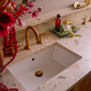 Mid-Century Glam Bathrooms