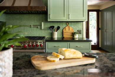 Example of an arts and crafts kitchen design in Los Angeles