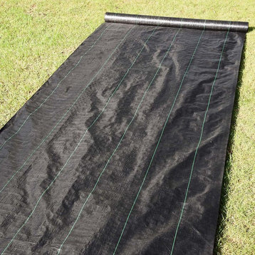 Landscape Fabric 3.2oz Heavy Duty Weed Barrier Woven Pp Treated Ground 6'x250'