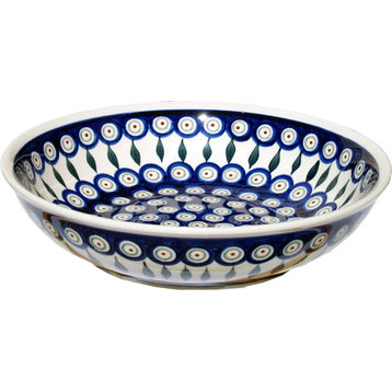 Polish Pottery Bowl 10", Pattern Number: 56