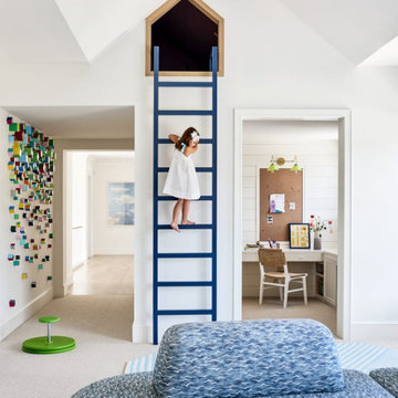 Kids Room Design Dallas – Custom Loft Ladder & Built-In Play Space | Lark Interi