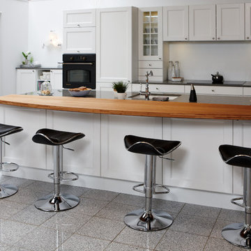 Grey granite tabletop combined with bamboo