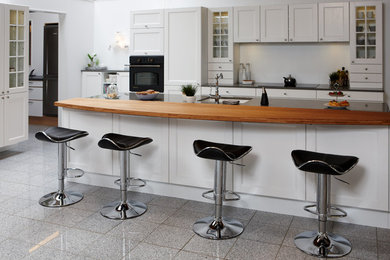 Grey granite tabletop combined with bamboo