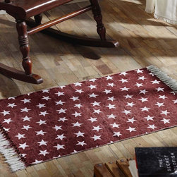 Mayflower Market - Multi Star Navy Cotton Rug Rect 36X60 - Area Rugs