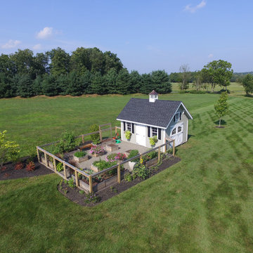 12'x16' Lap Siding Colonial Garden Shed aerial view