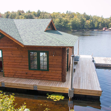 Floating Adirondack Boathouse