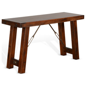 Ashley Zenfield Medium Brown Sofa Table Industrial Console Tables By Gwg Outlet Houzz