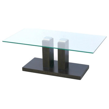 AVANTI Glass Top Coffee Table, Rectangular