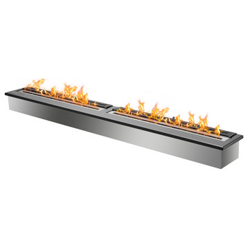 62" Black Bio Ethanol Fireplace Burner Insert - EB6200 | Ignis