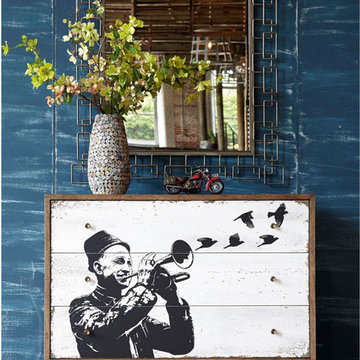 A.R.T. Furniture Epicenters Williamsburg Metal Link Mirror in Pot Metal