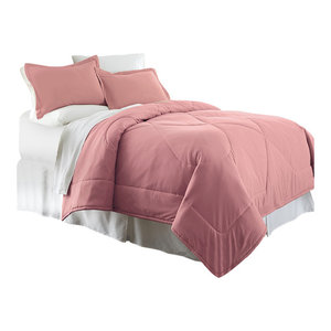 Micro Flannel Comforter Set Contemporary Comforters And