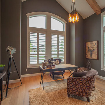 Home Office - The Finleigh - Transitional Craftsman on Corner Lot