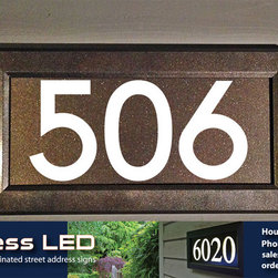 Address LED lighted address signs - illuminated house numbers - House Numbers