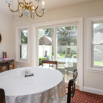 Patio Doors and New Windows in Attractive Dining Room