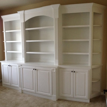 Staggered Depth Built-in with Angled Corner Units