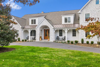 Inspiration for a french country exterior home remodel in Philadelphia