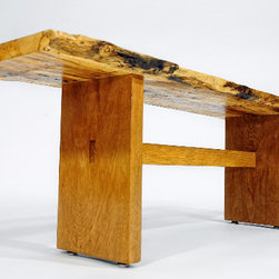 Live Edge Spalted Pecan Bench - Dining Benches