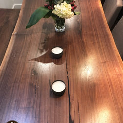 Live Edge Dining Table Book-Matched Black Walnut - Dining Tables