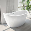 DreamLine Caspian 60 in. L x 27 in. H White Acrylic Freestanding Bathtub