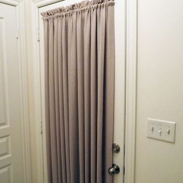 Glass Doors with Sidelight Window Coverings