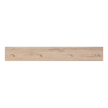 Shaker Wall Mounted 4-Coat Towel Robe Hanging Hooks, Oak
