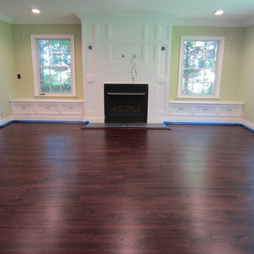 Manhasset Munsey Park home - Red Mahogany stain and Bona Traffic HD Satin!