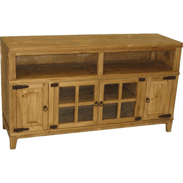 Rustic Pine Wood 60" TV Stand