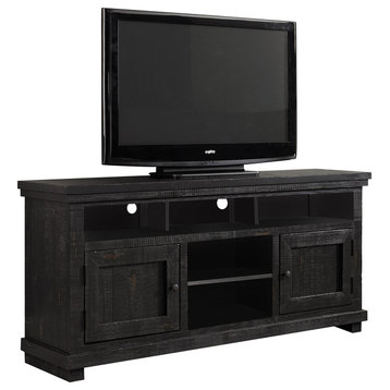 Willow Entertainment 64" Console, Distressed Black