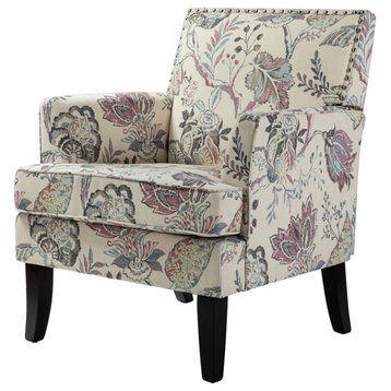 Herrera Classic Armchair With Pattern, Red/Gray