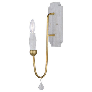 Maxim Claymore 1-Light Wall Sconce 22432CSTGL - Claystone / Gold Leaf