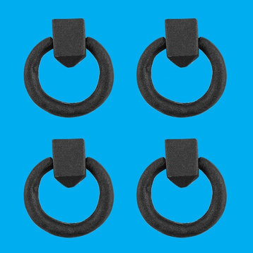 Cast Iron Ring Cabinet & Drawer Pull 1 7/8 Inch Pack of 4