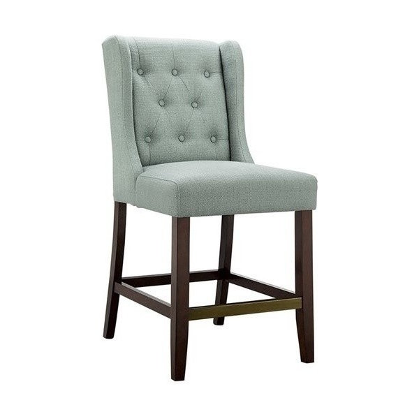 Madison Park Cleo Counter Height Stool Chair, Blue