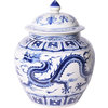 Ginger Jar Vase Dragon White Blue Colors May Vary Variable Ceramic