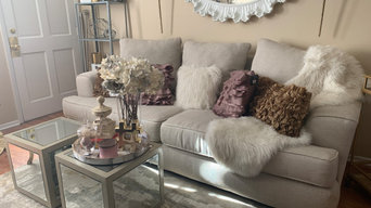 Pink country glam livingroom