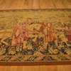 6'x9' 100% Wool Tapestry Aubusson Hand Woven Flat Weave Wall Hanging