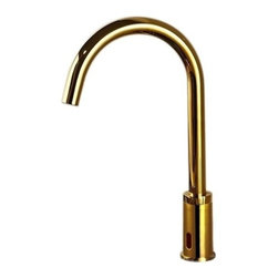Wella Goose Neck Sensor Faucet B510 - Gold Tone Finish - Kitchen Faucets