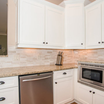 Atlanta Shaker style kitchen update: from Cherry to Off-white