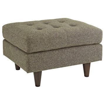 Modern Contemporary Upholstered Ottoman, Oatmeal Fabric