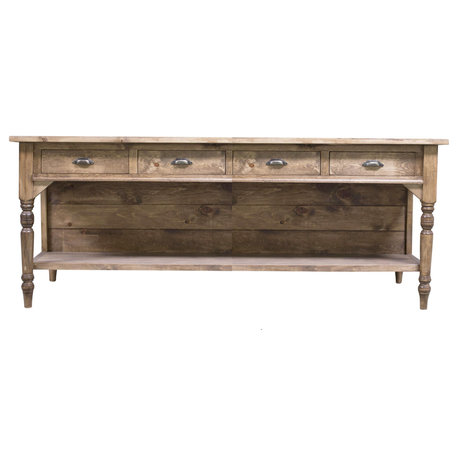 Paige Farmhouse Kitchen Island, 80x30x36