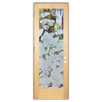 Front Door - Anthurium - Maple - 36" x 96" - Knob on Right - Pull Open