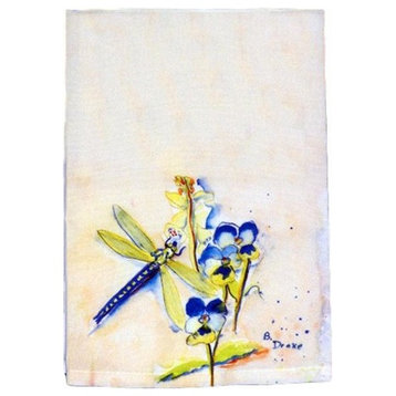 Betsy Drake Blue Dragonfly Guest Towel