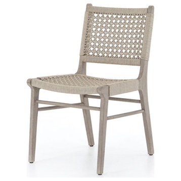 Delmar Weathered Grey Outdoor Dining Chair Set Of 2