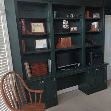 British Racing Green Study Bookshelves