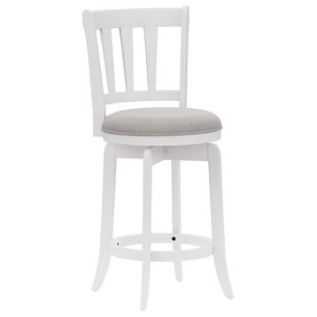 Hillsdale Furniture Presque Isle Wood Counter Height Swivel Stool, White