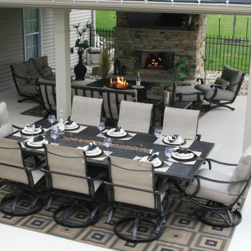 Custom Outdoor Fireplace, Bar & Kitchen - Swansea